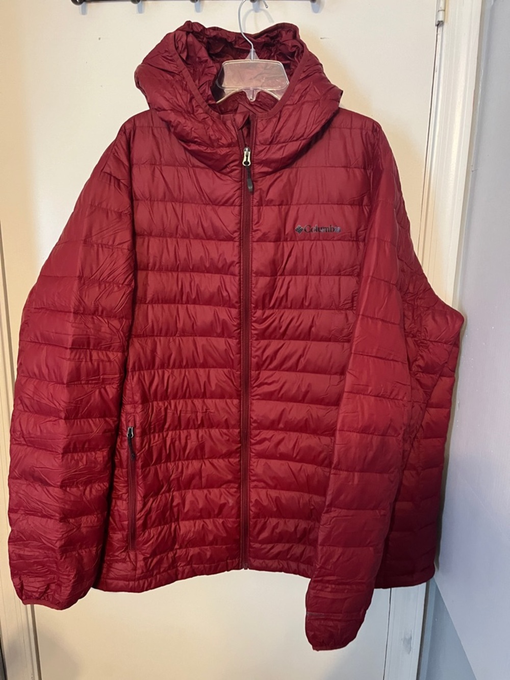 Columbia 590T Turbo Down Men's burgundy Jacket-Omni Heat Size 3XT  .